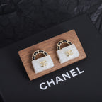 Stylish CC Handbag-Shaped Earrings
