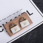 Stylish CC Handbag-Shaped Earrings