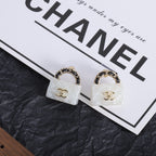 Stylish CC Handbag-Shaped Earrings