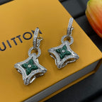 Stylish Four-Leaf Clover Rhinestone Earrings