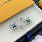 Stylish Four-Leaf Clover Rhinestone Earrings