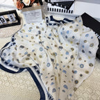 Fashionable CC Pattern Silk Scarf