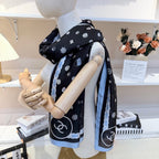 Fashionable CC Pattern Silk Scarf