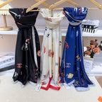 Fashionable CC Pattern Silk Scarf