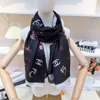 Fashionable CC Pattern Silk Scarf