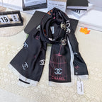 Fashionable CC Pattern Silk Scarf