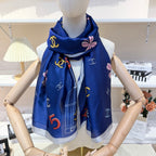 Fashionable CC Pattern Silk Scarf