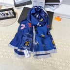 Fashionable CC Pattern Silk Scarf