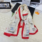Fashionable CC Pattern Silk Scarf