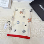 Fashionable CC Pattern Silk Scarf