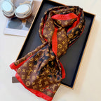 Fashionable Four-Leaf Clover Pattern Silk Scarf