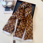 Fashionable Four-Leaf Clover Pattern Silk Scarf