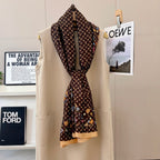 Fashionable Four-Leaf Clover Pattern Silk Scarf