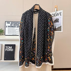 Fashionable Four-Leaf Clover Pattern Silk Scarf