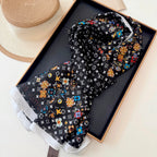 Fashionable Four-Leaf Clover Pattern Silk Scarf
