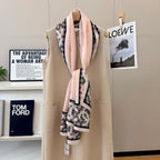 Fashionable CC Pattern Silk Scarf