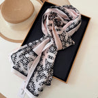 Fashionable CC Pattern Silk Scarf