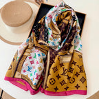 Fashionable CC Pattern Silk Scarf
