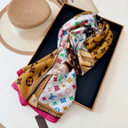 Fashionable CC Pattern Silk Scarf