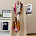 Fashionable CC Pattern Silk Scarf