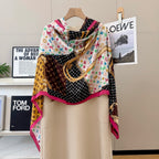 Fashionable CC Pattern Silk Scarf
