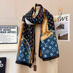 Fashionable CC Pattern Silk Scarf