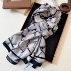 Fashionable CC Pattern Silk Scarf