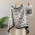 Fashionable CC Pattern Silk Scarf