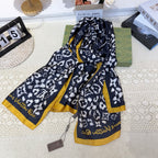 Fashionable Four-Leaf Clover Pattern Silk Scarf