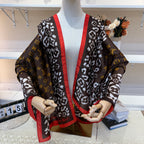 Fashionable Four-Leaf Clover Pattern Silk Scarf