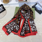 Fashionable Four-Leaf Clover Pattern Silk Scarf
