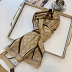 Fashionable Four-Leaf Clover Pattern Silk Scarf
