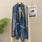 Fashionable Four-Leaf Clover Pattern Silk Scarf