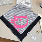 Fashionable CD Pattern Silk Scarf