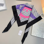 Fashionable CD Pattern Silk Scarf