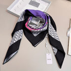Fashionable CD Pattern Silk Scarf