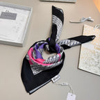 Fashionable CD Pattern Silk Scarf