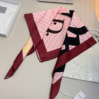 Fashionable CD Pattern Silk Scarf