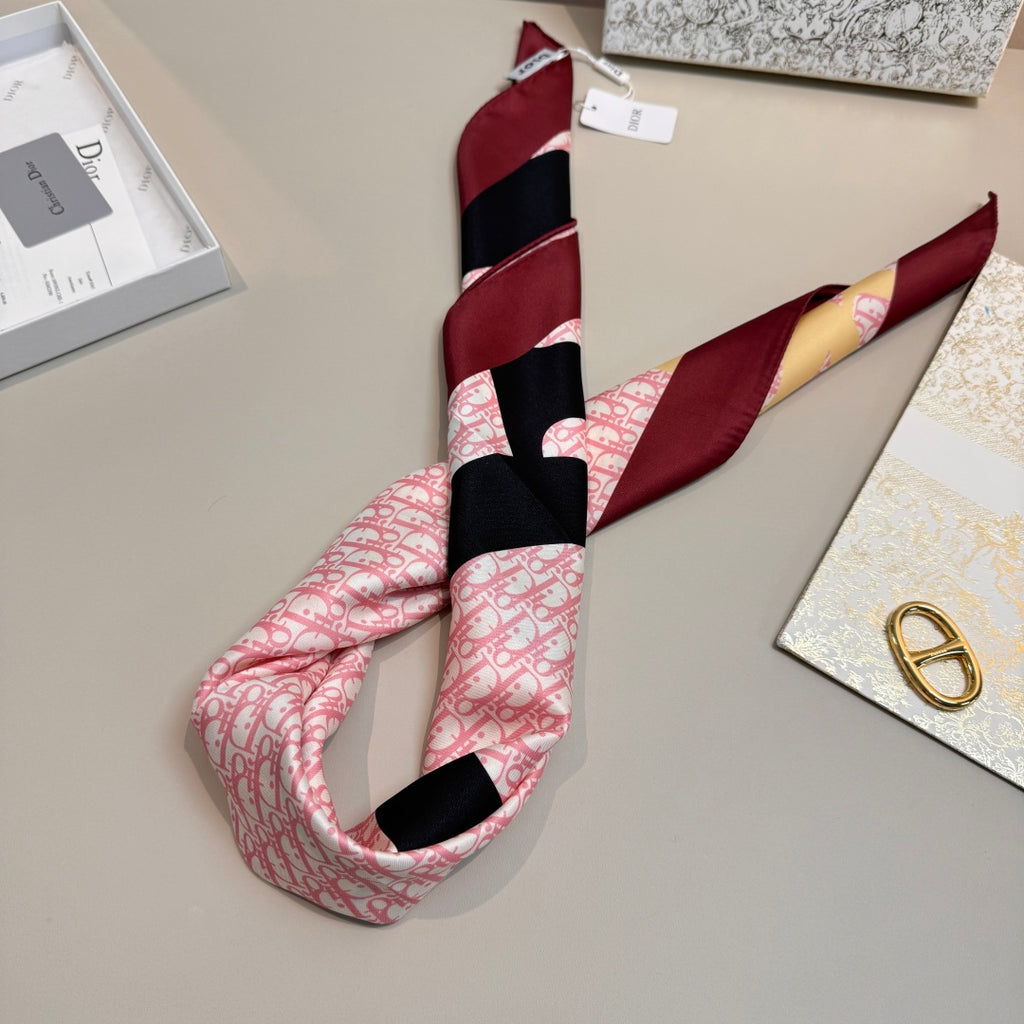 Fashionable CD Pattern Silk Scarf