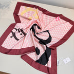 Fashionable CD Pattern Silk Scarf
