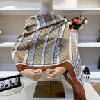 Stylish GG-Pattern Silk Square Scarf