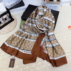 Stylish GG-Pattern Silk Square Scarf