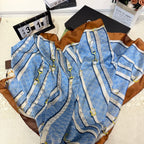 Stylish GG-Pattern Silk Square Scarf