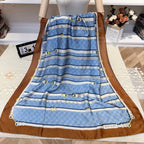 Stylish GG-Pattern Silk Square Scarf