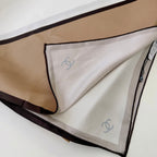 Stylish CC-Pattern Silk Square Scarf