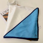 Stylish CC-Pattern Silk Square Scarf