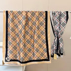 Stylish BUR-pattern Silk Square Scarf