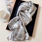 Stylish CD-Pattern Silk Square Scarf