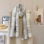 Stylish CD-Pattern Silk Square Scarf
