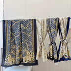 Stylish GG-Pattern Silk Square Scarf